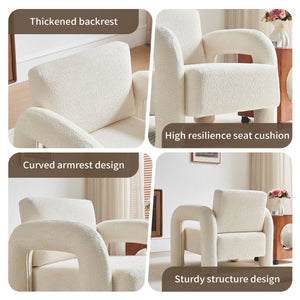 Modern Velvet Fabric Accent Chair