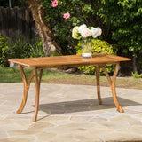 Hermosa 7 piece wood dining set with cushion by christopher knight home