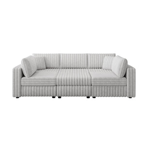 106.3" U-Shaped 6-Person Sofa with Ottoman