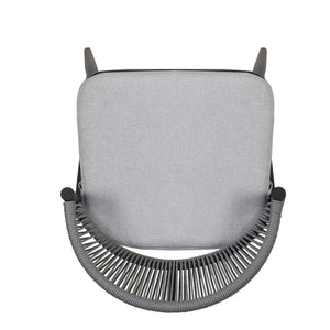 Outdoor 26" Counter Height Metal Frame Counter Stools With Scallop Shaped Backrest & Water Resistant Cushions