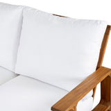 Acacia Wood Outdoor Sofa Set for 4 with Cushions and Coffee Table