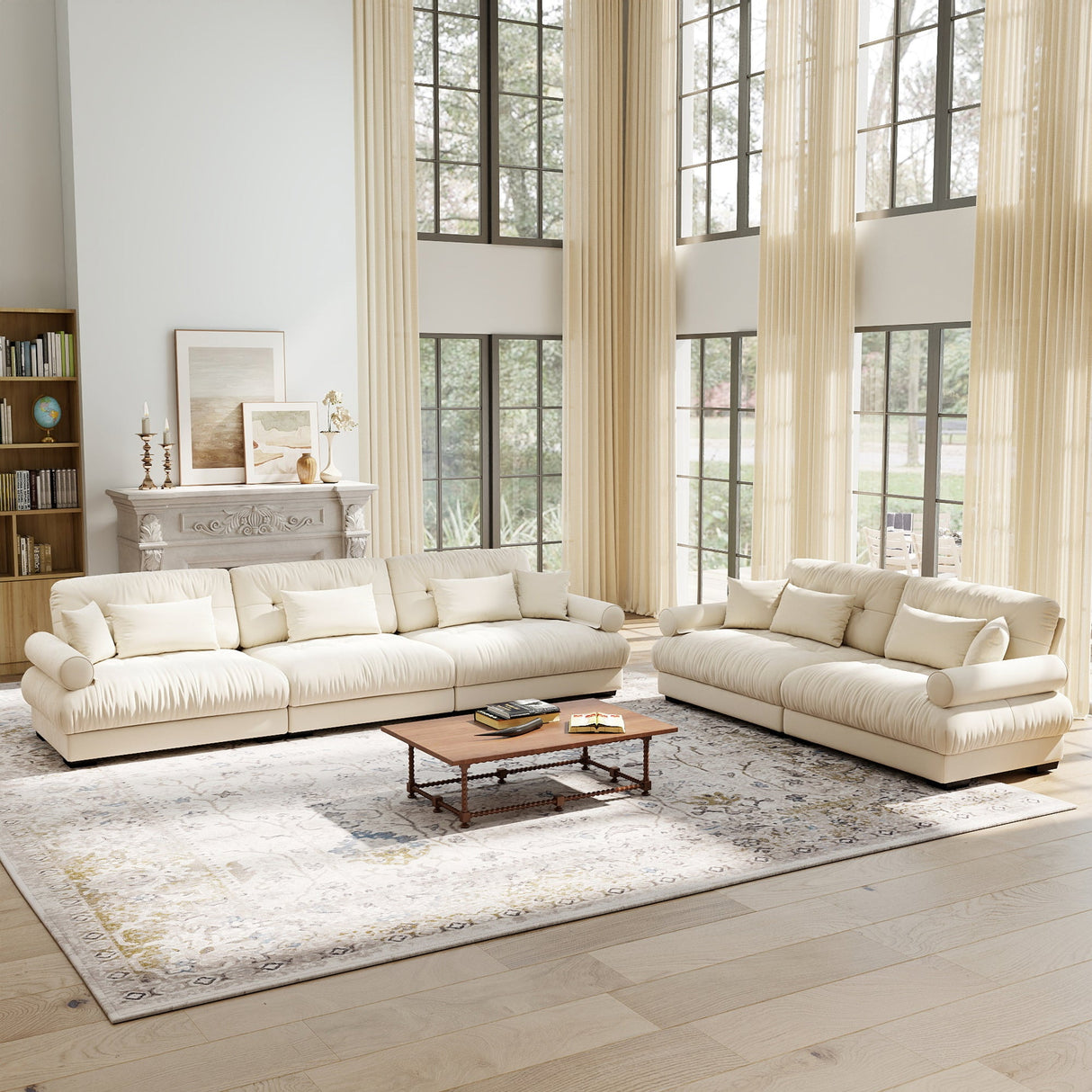 Modular Velvet Sofa Set