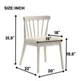 Modern Spindle Back Dining Chairs, Set of 2