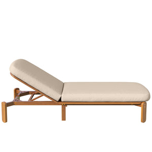 Outdoor Chaise Lounge With Adjustable Backrest