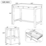 Alexandra Modern Bar Table Set with Hidden Storage Drawers