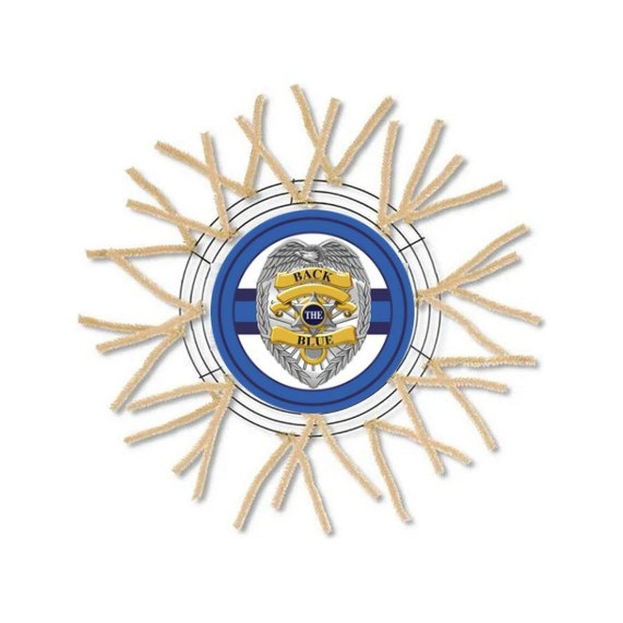 Back The Blue Badge Shield Round Sign