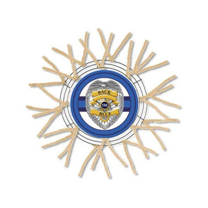 Back The Blue Badge Shield Round Sign