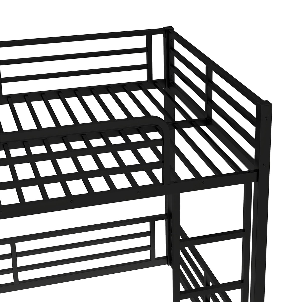 Metal Bunk Bed, Full XL Over Full XL Frame