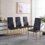Dining Chair (Set of 4) - Golden Black