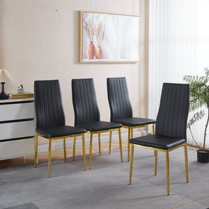 Dining Chair (Set of 4) - Golden Black