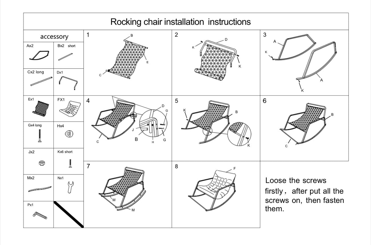 Samba Rocking Chair with Extra-Wide Technical Leather Upholstered Gliding Chair