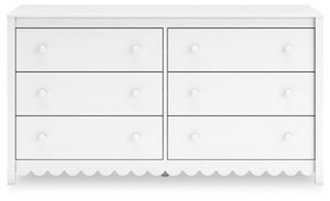 Hallityn - Six Drawer Dresser - White