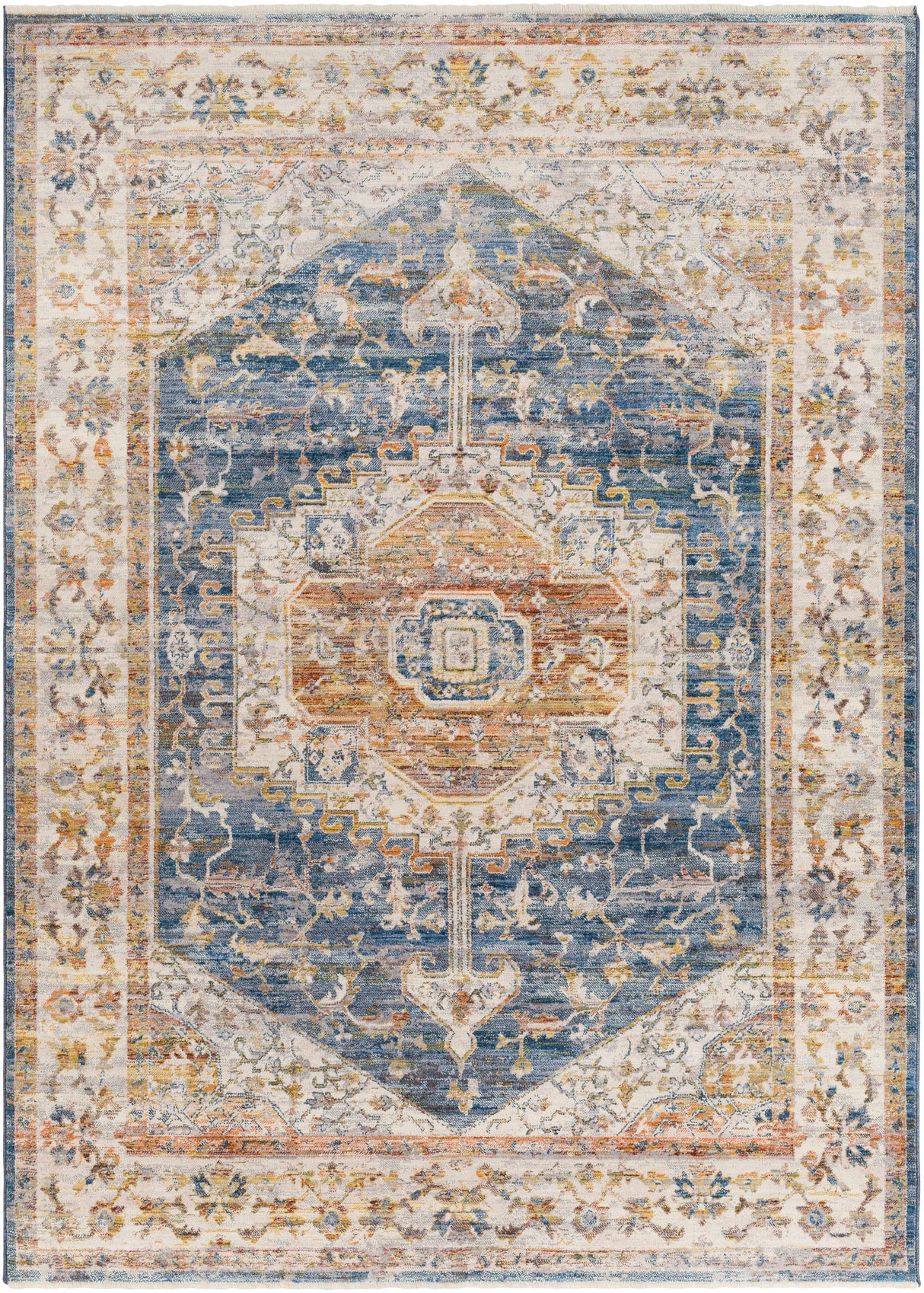 Solana Distressed Medallion Area Carpet - Clearance