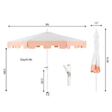 Baiona classic midcentury market patio umbrella with uv protection - Tuesday Morning - Umbrellas & Sunshades