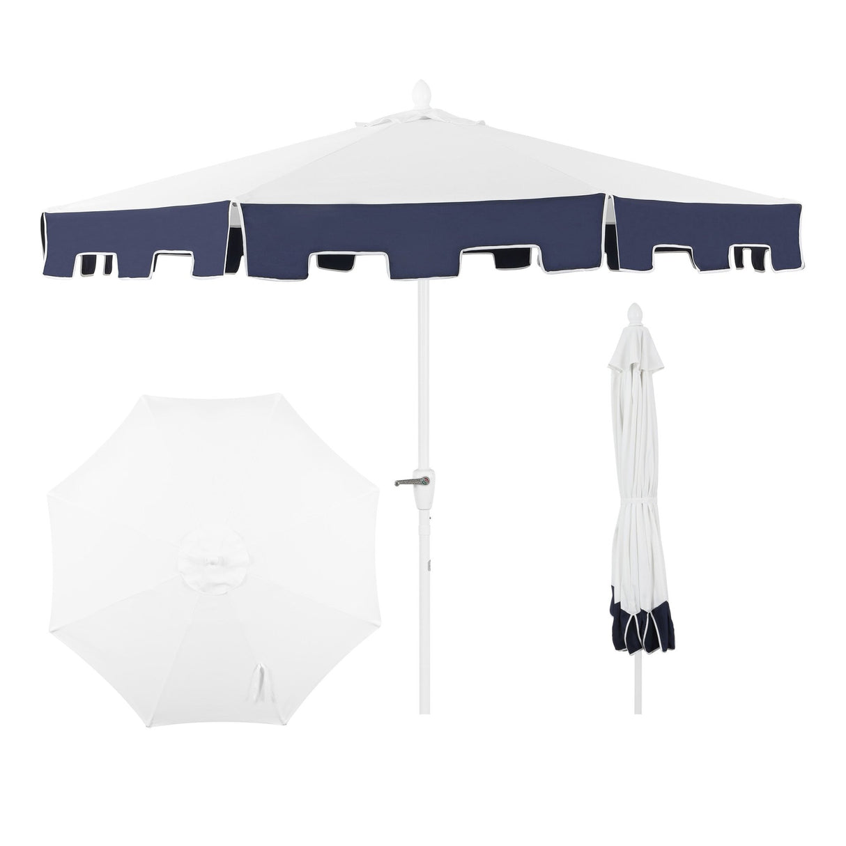 Baiona classic midcentury market patio umbrella with uv protection - Tuesday Morning - Umbrellas & Sunshades