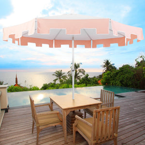 Baiona classic midcentury market patio umbrella with uv protection - Tuesday Morning - Umbrellas & Sunshades