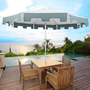 Baiona classic midcentury market patio umbrella with uv protection - Tuesday Morning - Umbrellas & Sunshades