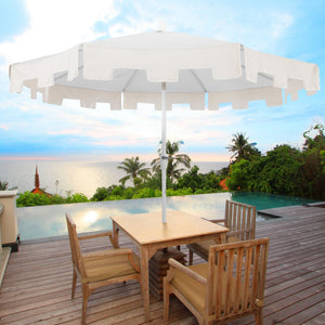 Baiona classic midcentury market patio umbrella with uv protection - Tuesday Morning - Umbrellas & Sunshades