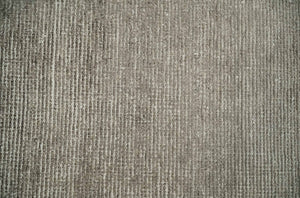Modern Solid Brown 2x3 Hand Knotted Bamboo Silk Rug