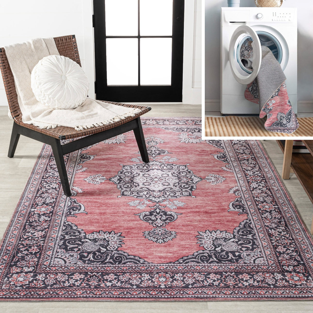 Bausch Bohemian Distressed Chenille Machine - Washable Area Rug - Tuesday Morning - Area Rugs