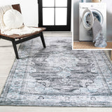 Bausch-Bohemian-Distressed-Chenille-Machine-Washable-Area-Rug-Area-Rugs