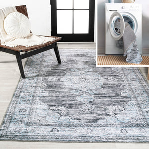 Bausch-Bohemian-Distressed-Chenille-Machine-Washable-Area-Rug-Area-Rugs