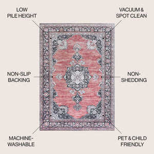 Bausch Bohemian Distressed Chenille Machine - Washable Area Rug - Tuesday Morning - Area Rugs