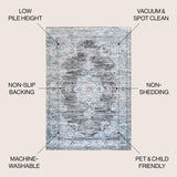 Bausch Bohemian Distressed Chenille Machine - Washable Area Rug - Tuesday Morning - Area Rugs
