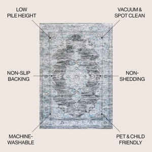 Bausch Bohemian Distressed Chenille Machine - Washable Area Rug - Tuesday Morning - Area Rugs