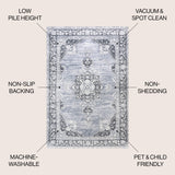 Bausch Bohemian Distressed Chenille Machine - Washable Area Rug - Tuesday Morning - Area Rugs