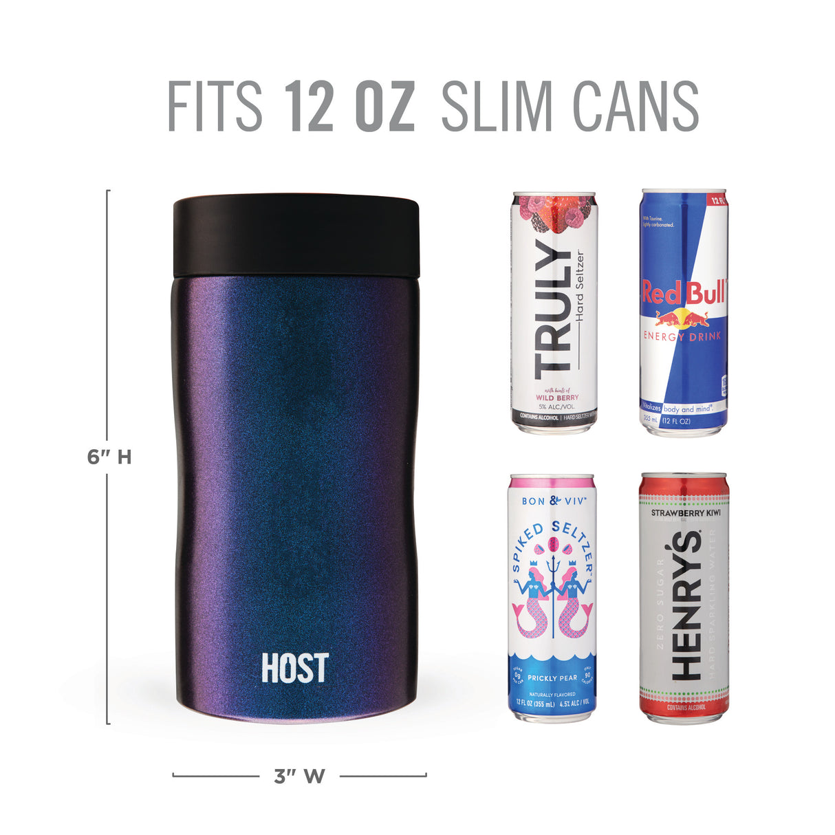 Stay-chill slim can cooler in galaxy black by host®