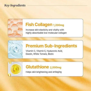 Bright & Bounce Duo: Low Molecular Collagen 5000 & Glutathione Max, 3 Boxes Each