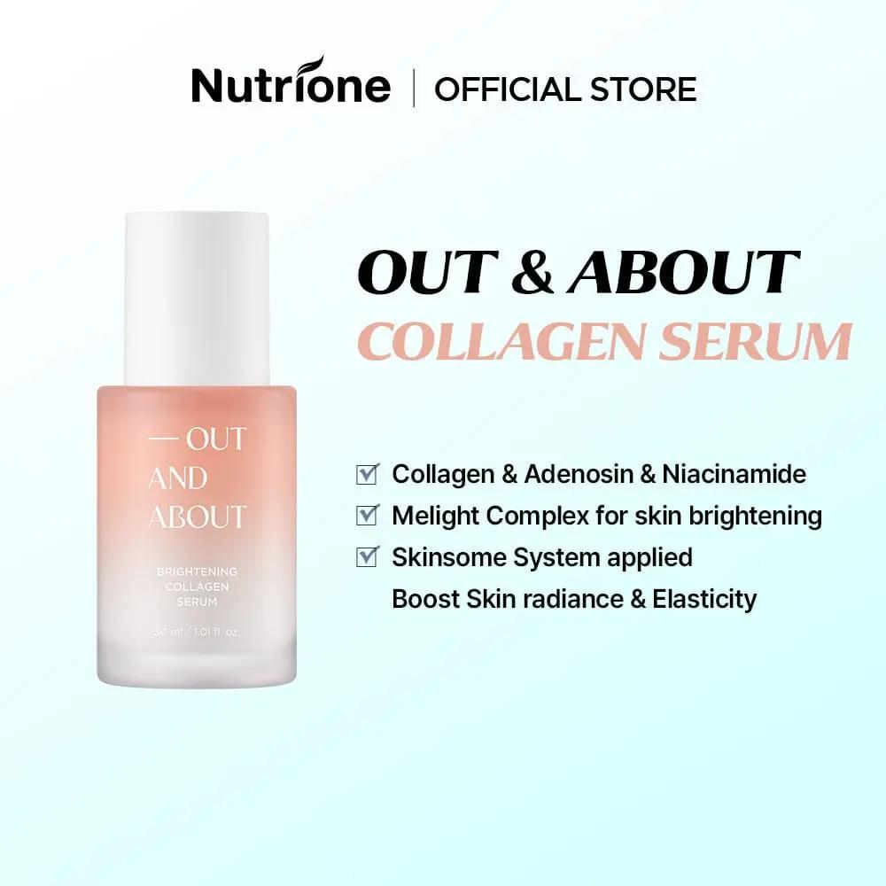 [Out And About Set] OUT AND ABOUT Moisture Tea Tree Cica Toner 200ml & Brightening Collagen Serum 30ml