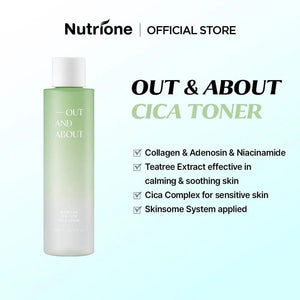 Out And About Moisture Tea Tree Cica Toner & Brightening Collagen Serum Set