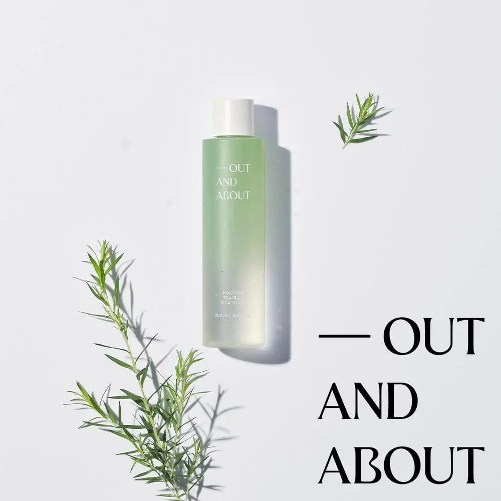 [Out And About Set] OUT AND ABOUT Moisture Tea Tree Cica Toner 200ml & Brightening Collagen Serum 30ml