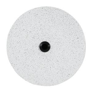 Tess MGO Outdoor Patio Side Table Umbrella Base in White Marble