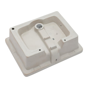 Modern Rectangular Undermount Bathroom Sink With Overflow Ceramic
