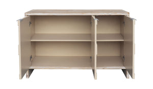 Accent Cabinet Farmhouse Style 3 Door Wooden Cabinet Sideboard Buffet Server Cabinet Storage Cabinet, For Living Room - Natural Wood Wash