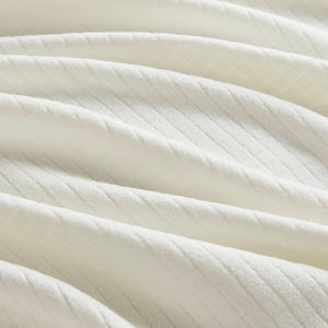 Ivory Microfleece Blanket Full/Queen with Soft Brushed Finish