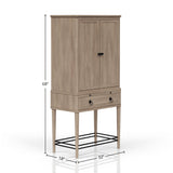 Bar Cabinet in Sand Colored Finish