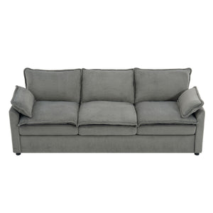 Modern 3 Seater Sofa With Side Storage Pockets For Living Room