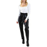Women's Puff Sleeve Square Neck Bodysuit - White