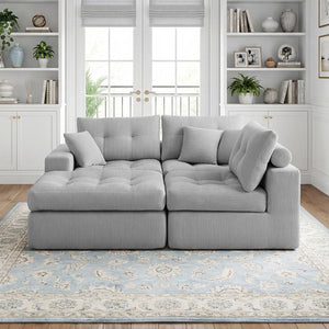 Corner Chaise L-Shaped Sectional Sofa Bed