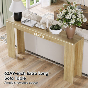 Farmhouse Style Extra Long Walnut Console Table