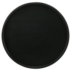 Ixia Round Solid Mango Wood Accent Side Table Black Stain