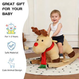 Kids Ride-On Rocking Horse Toy with Jingle Bells
