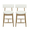 Mid Century Modern Counter Stools, Fabric Upholstered Chairs