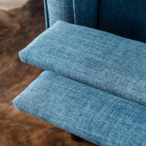 Mid-Century Modern Recliner With Button Tufted Waffle Stitch