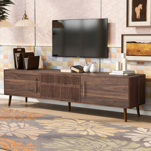 TV Stand With 2 Drawers For TVs Up to 80" - Walnut