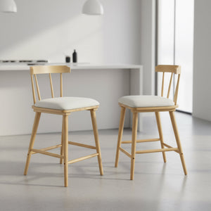 Olivia Indoor Wooden Upholstered Counter Stool